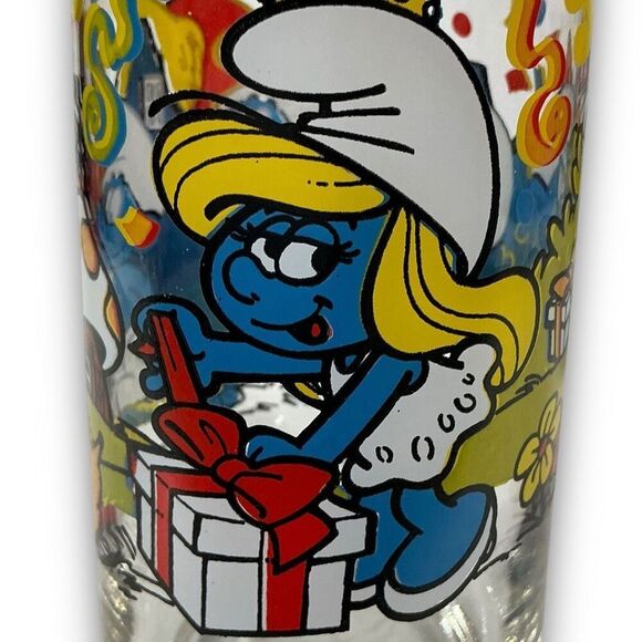 Hardees Smurfette Christmas Glass - Picture 8 of 9